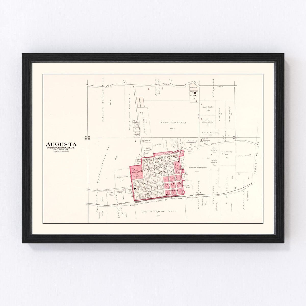 Vintage Map of Augusta, Missouri 1905