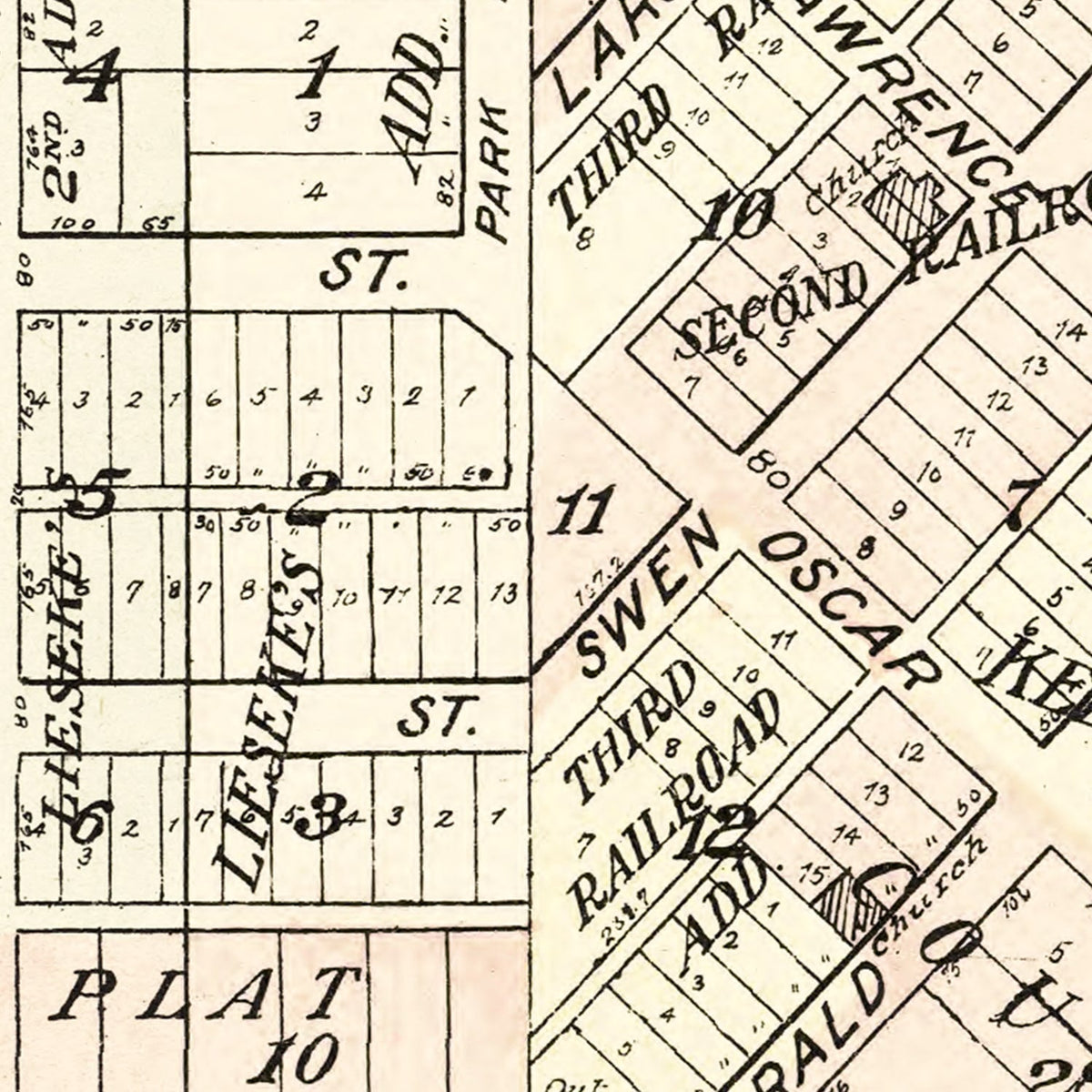 Vintage Map of Arlington, South Dakota 1909