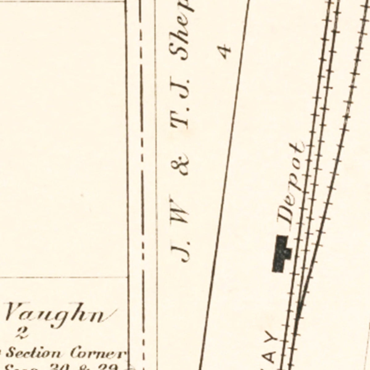 Vintage Map of Rea, Missouri 1909