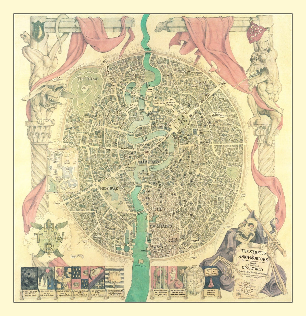 Vintage Discworld Map 1993