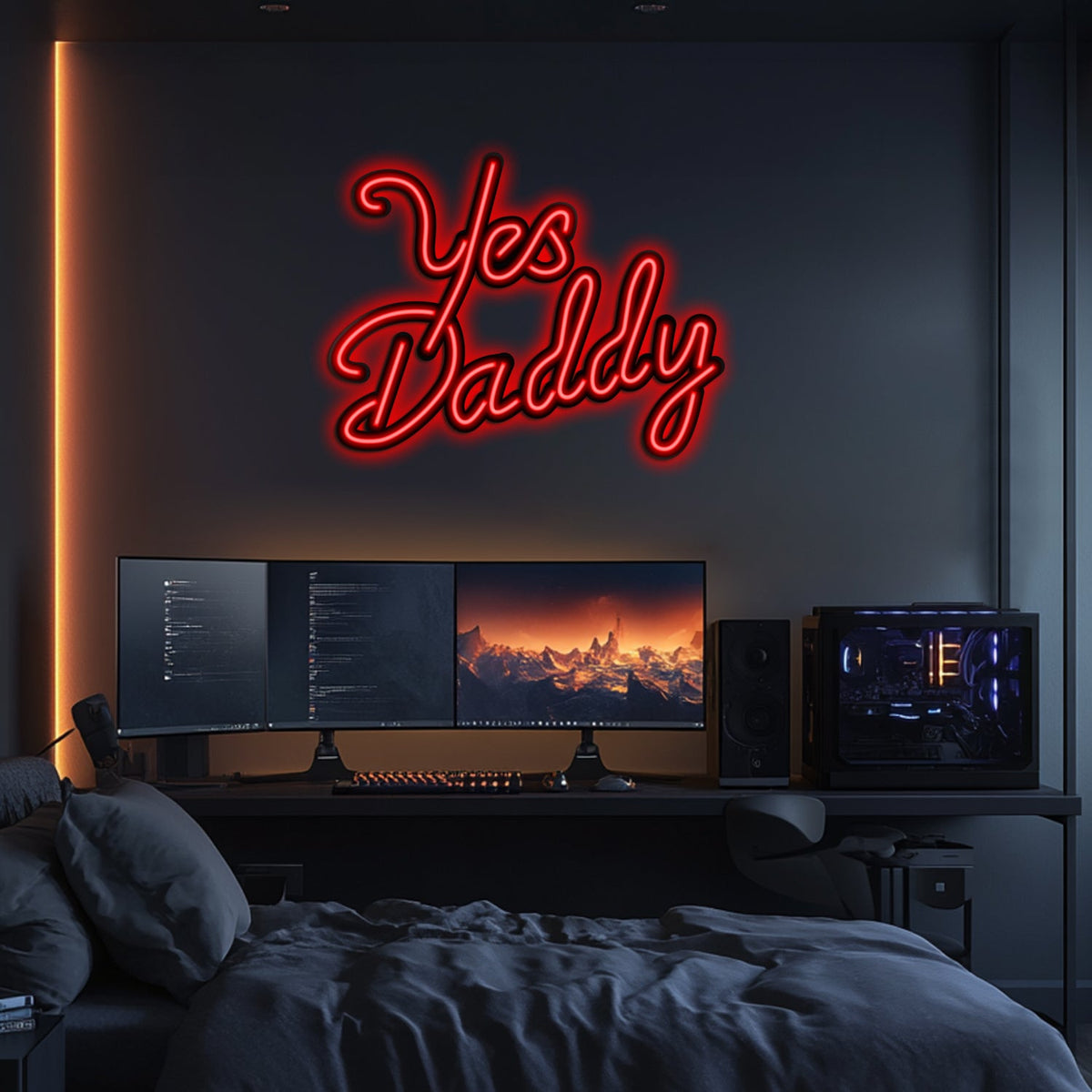 Yes Daddy Metal Neon Wall Art- LN0069