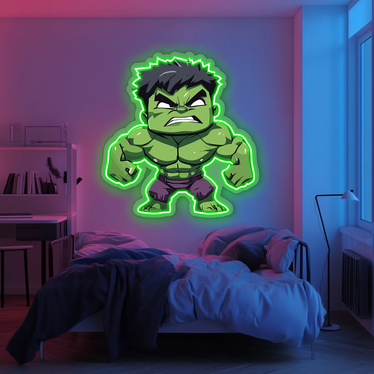 UV Printed Hulk Neon Wall Art- LV0074