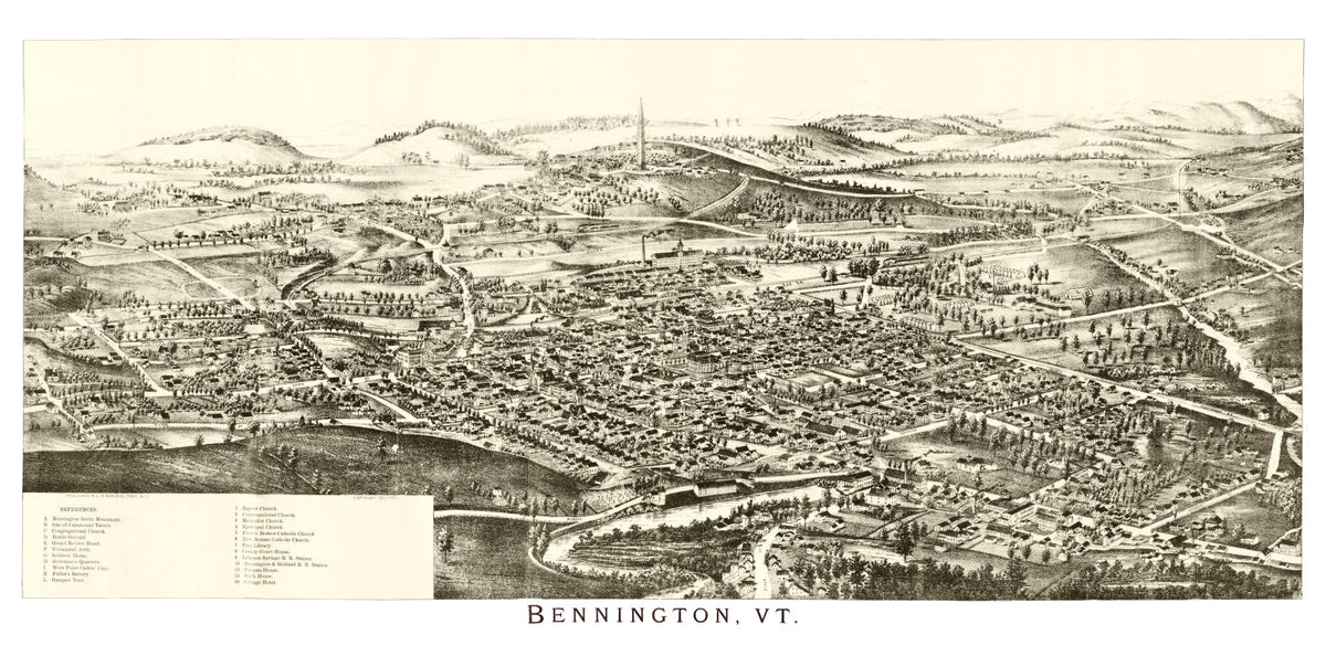 Vintage Map of Bennington, Virginia 1905