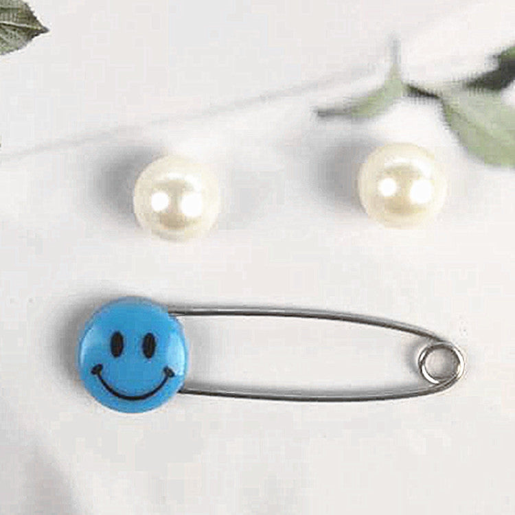Baby Child Safety Pins Smiley Pins Plastic Safety Pins Medium Size About 40 Large Size About 55 mm