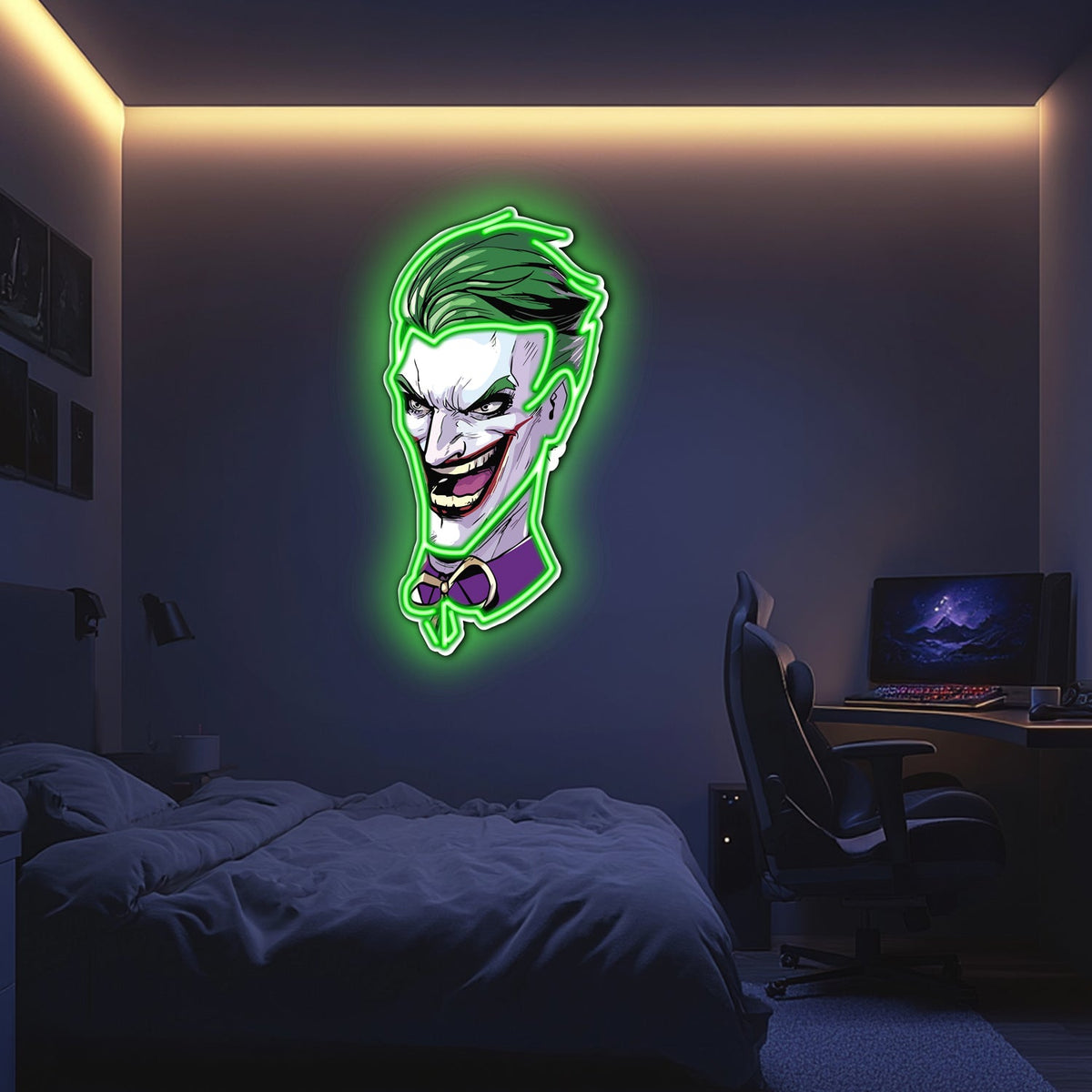 UV Printed Joker Neon Wall Art- LV0046