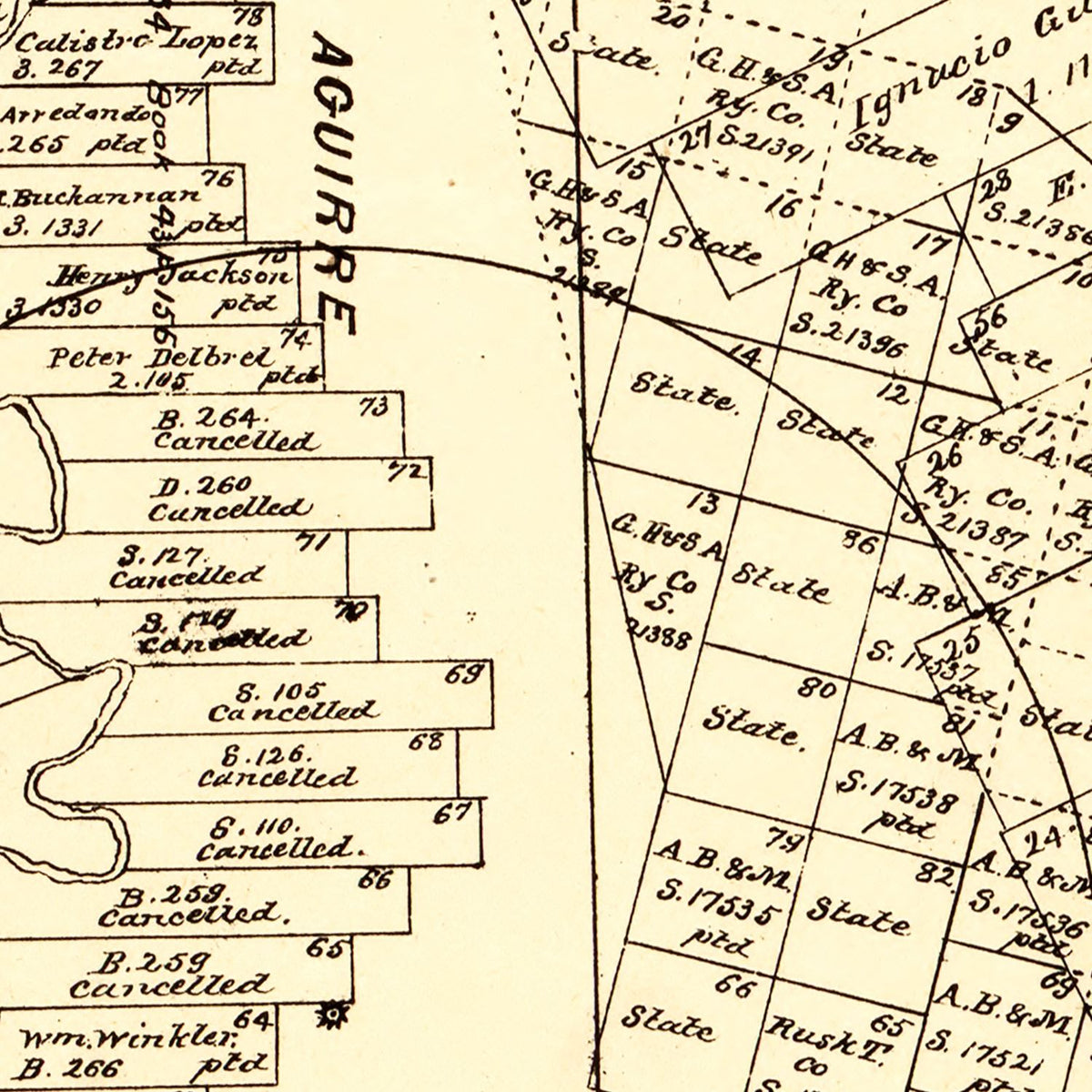 Vintage Map of Zavalla County, Texas 1879