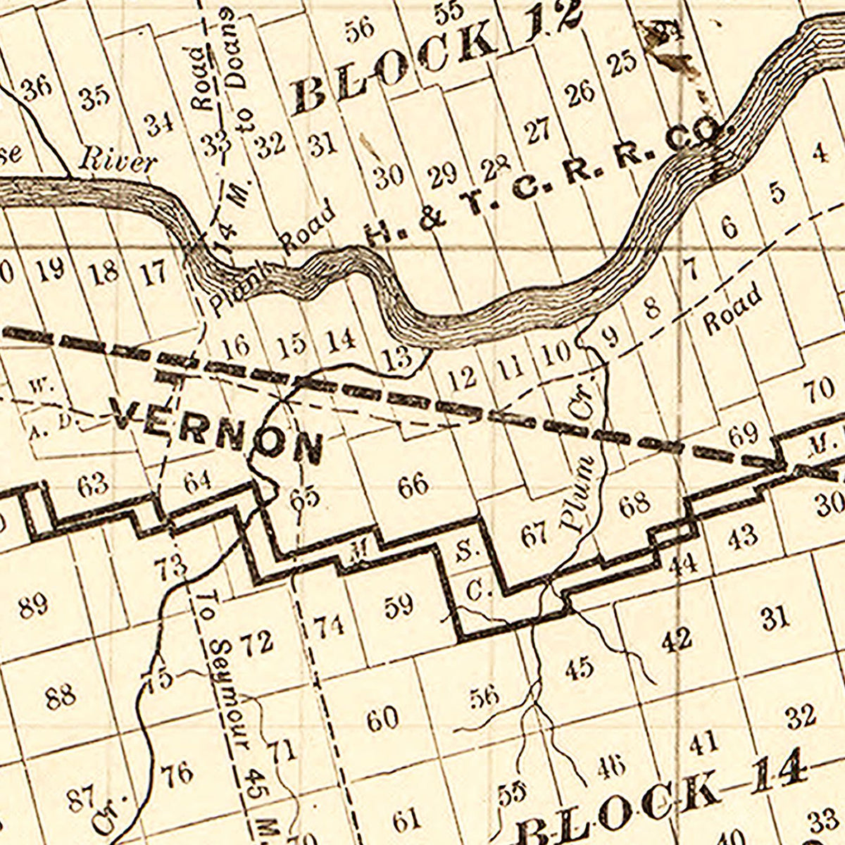 Vintage Map of Wilbarger County, Texas 1887