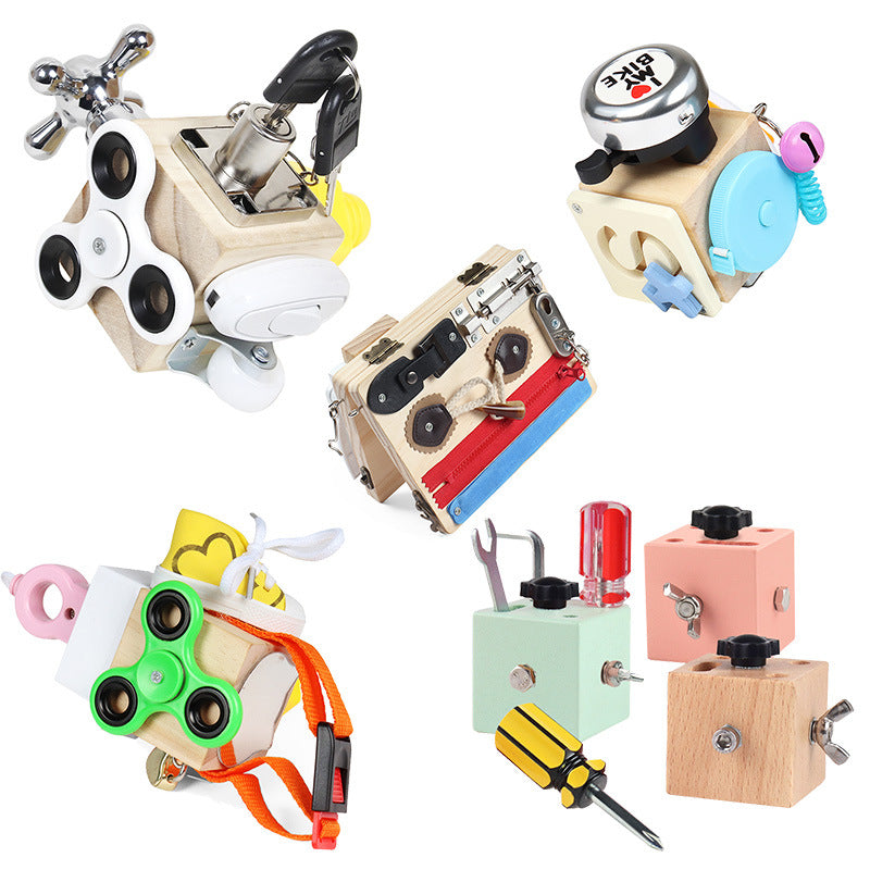 Busy Plate Montessori Young Children Early Education Puzzle Development Kindergarten Teaching Aids Baby Lock Toys