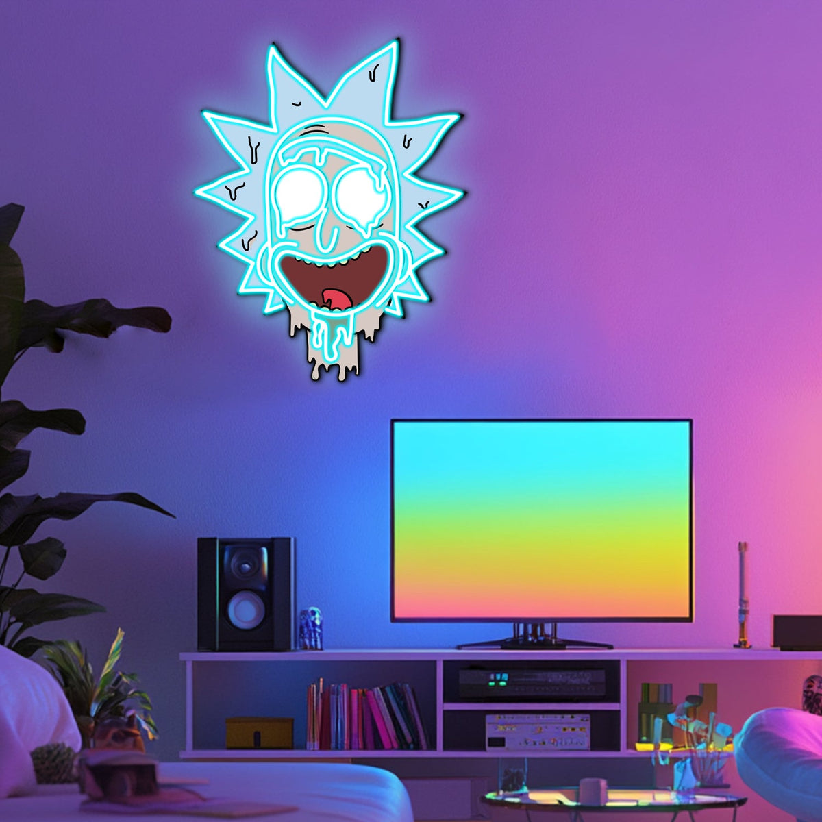 UV Printed Rick Neon Wall Art- LV0040