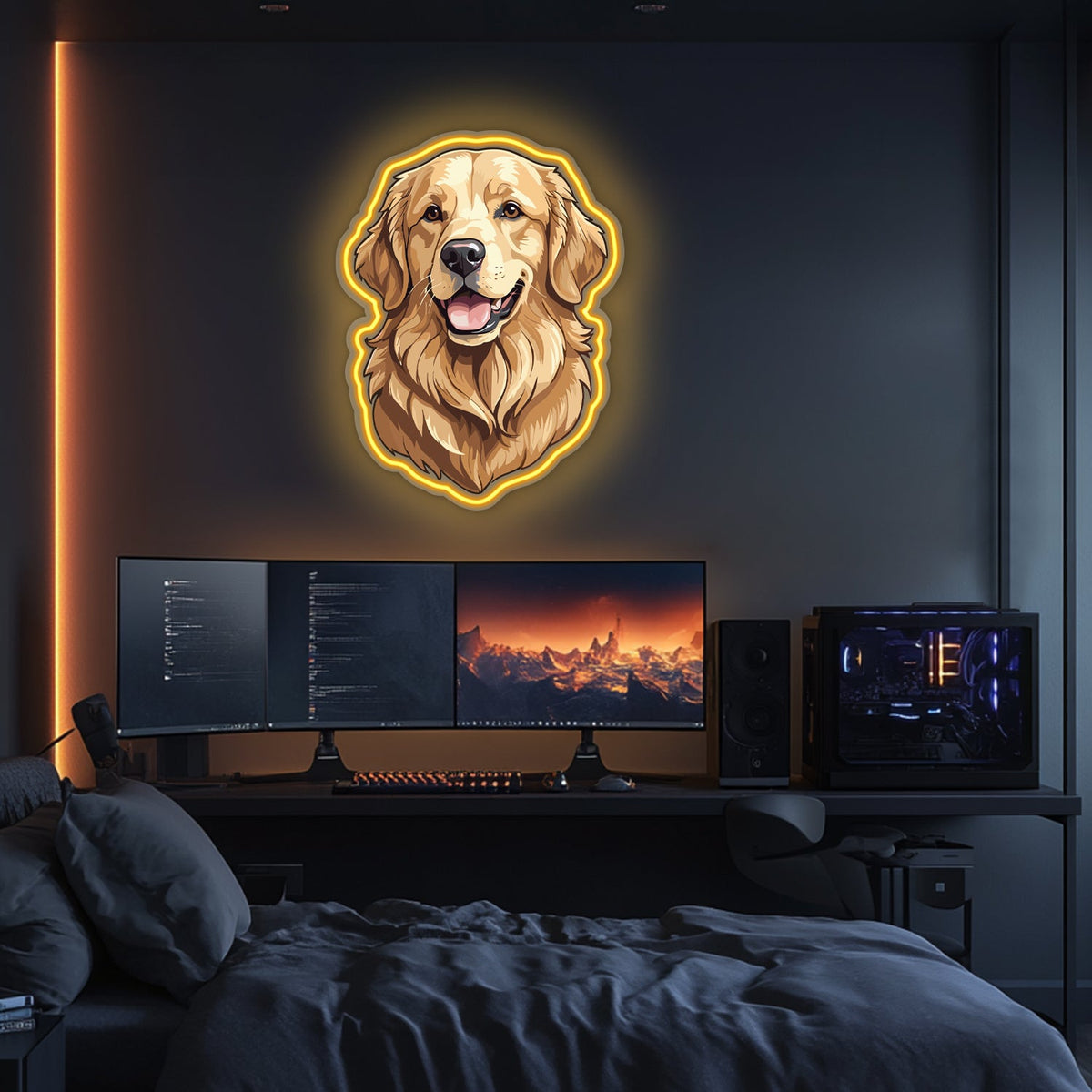 UV Printed Dog Neon Wall Art- LV0084