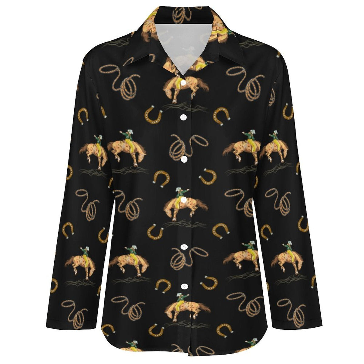 Rodeo Cowboy Button Up Blouse