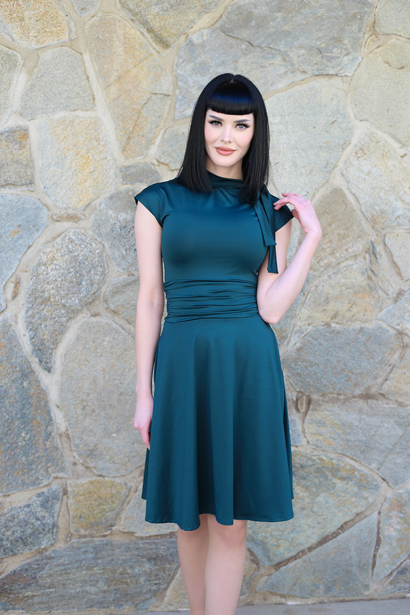 Bombshell Dress in Spruce Green - XL only, 1 left!