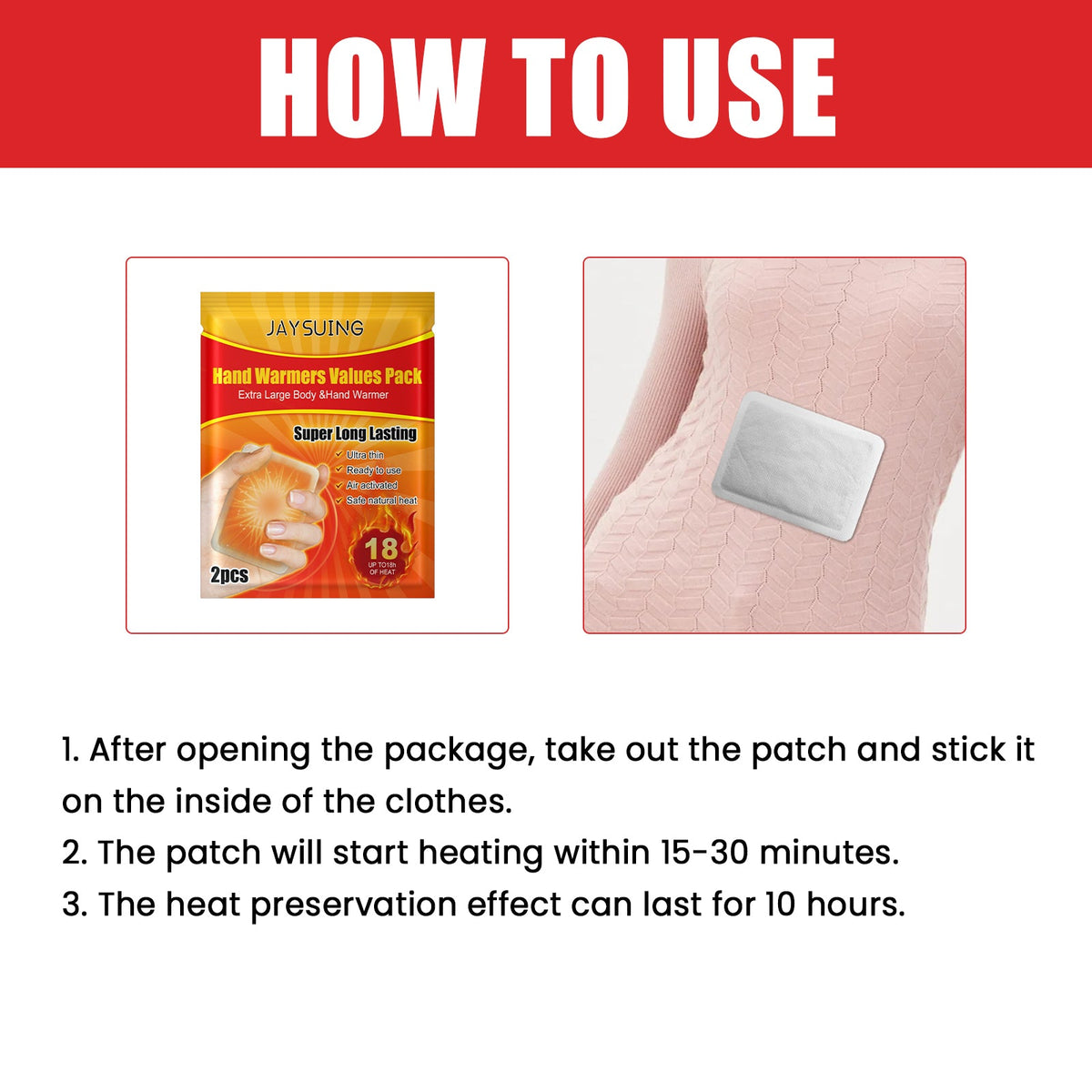 Hand Warmer, Self-Heating Portable Rapid Heating Warm Waist Belly Warm Baby Self-Heating Post