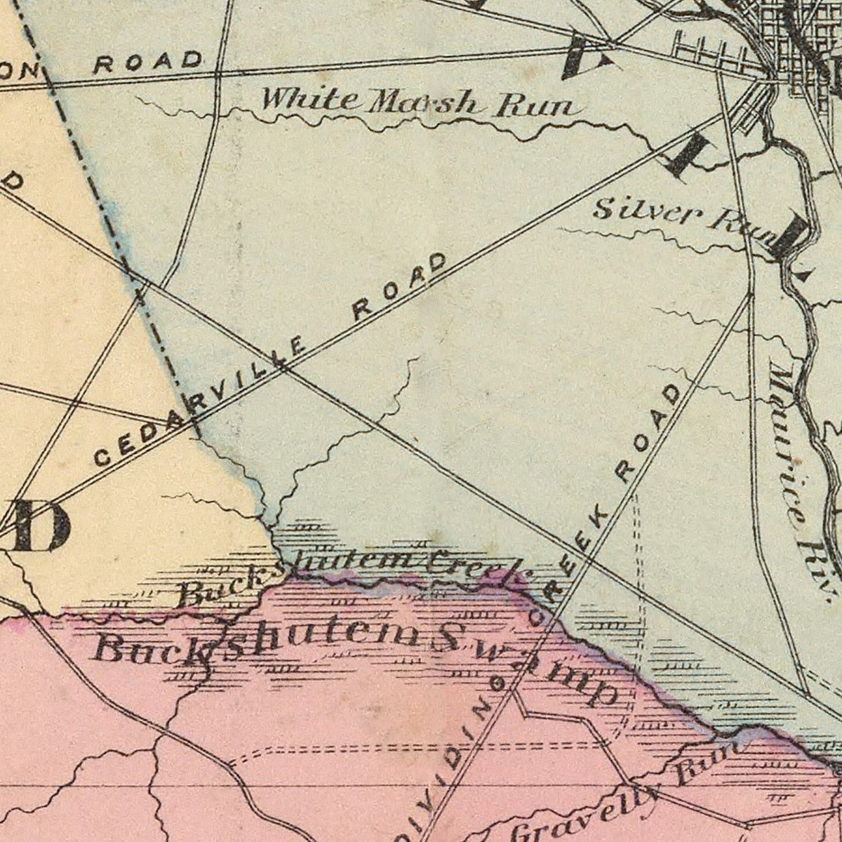 Vintage Map of Cumberland County, New Jersey 1872