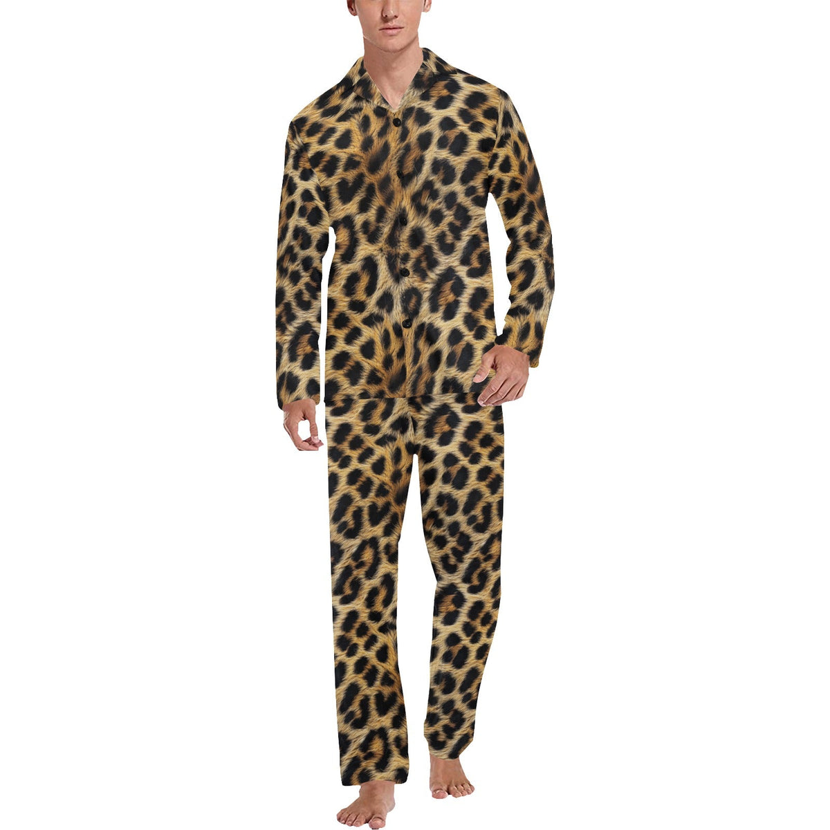 Baha Ranch Retro Pop Western Leopard Cowboy Pajamas