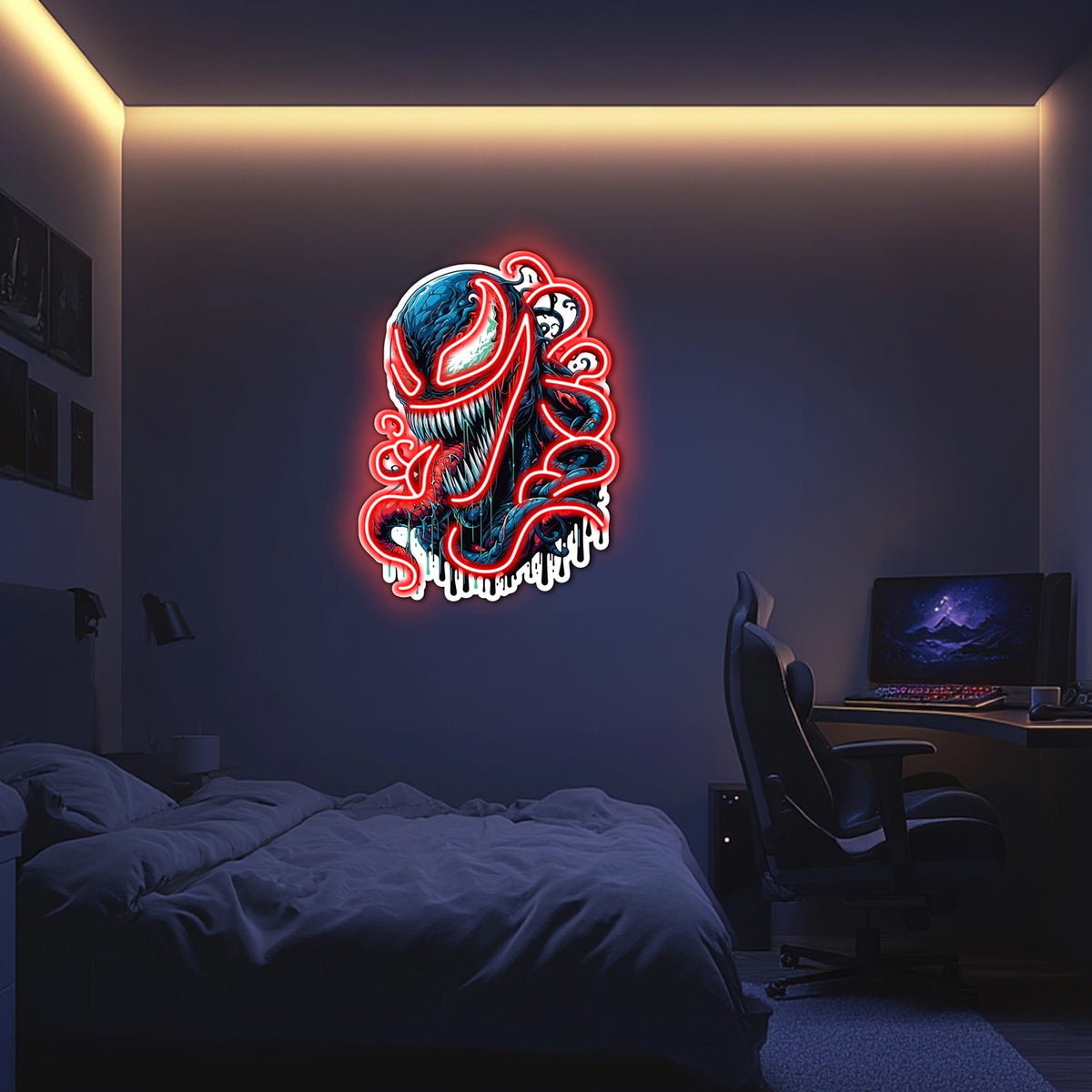 UV Printed Venom  Neon Wall Art- LV0055