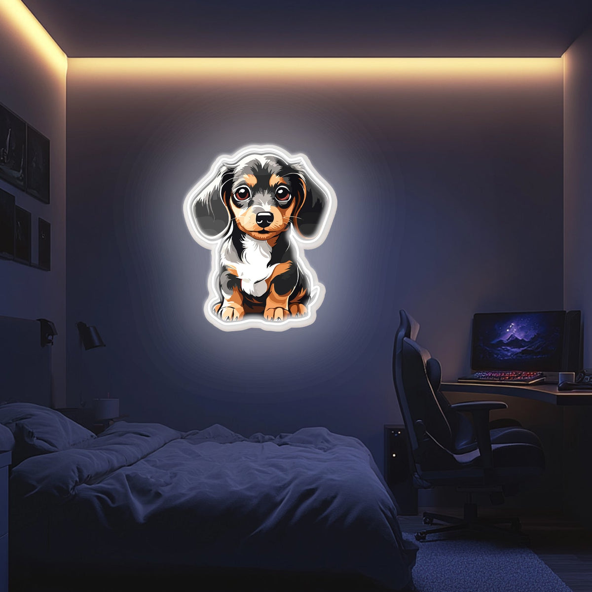 UV Printed Dog Neon Wall Art- LV0026