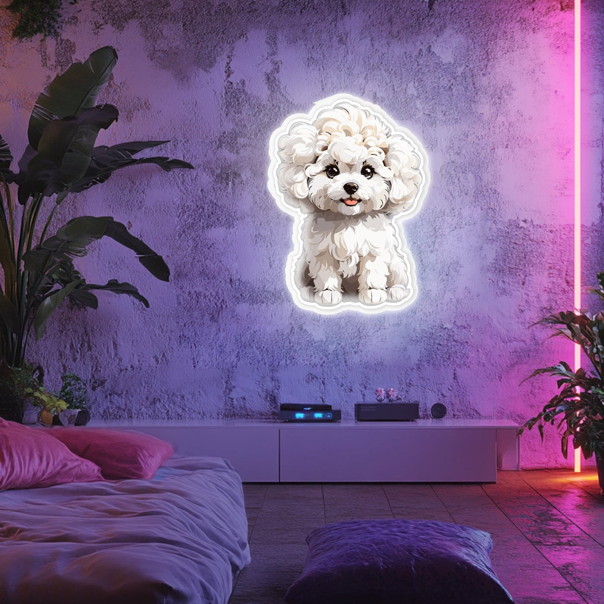 UV Printed Dog Neon Wall Art- LV0022