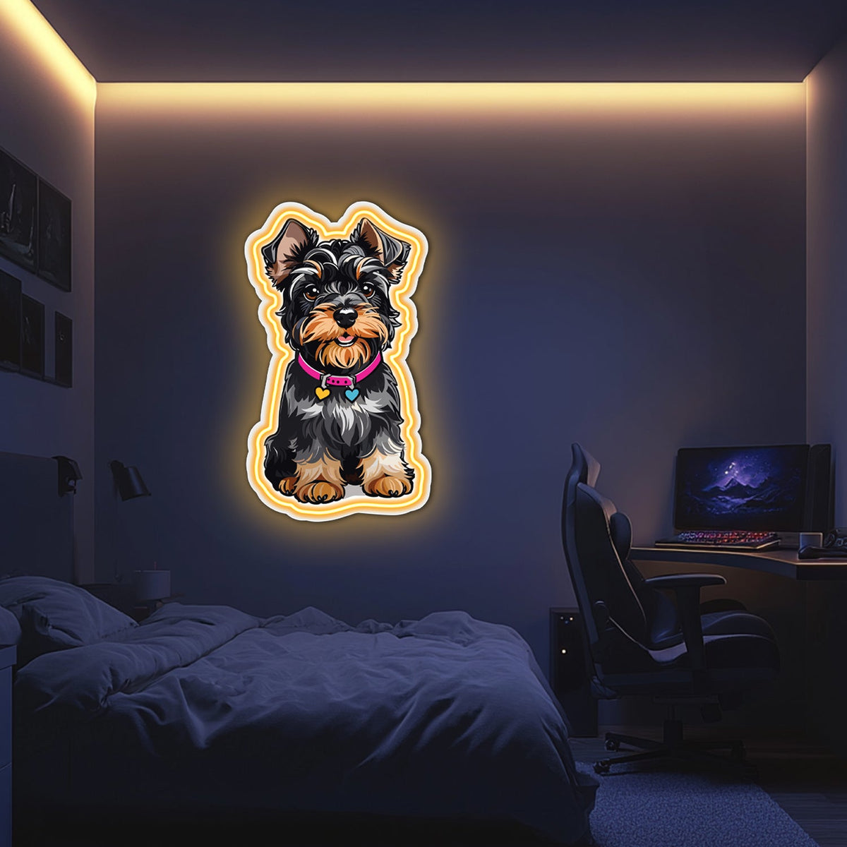 UV Printed Dog Neon Wall Art- LV0083