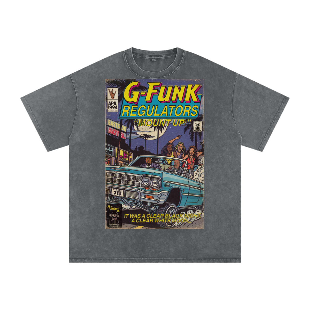 Regulate - Snow Washed Oversized Cotton T-Shirt