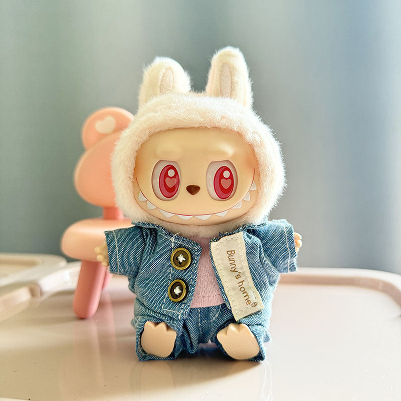 [Clothes Only] 1st/2nd generation Labubu clothes pendant Labubu sitting party baby clothes teddy bear suspenders cute pants