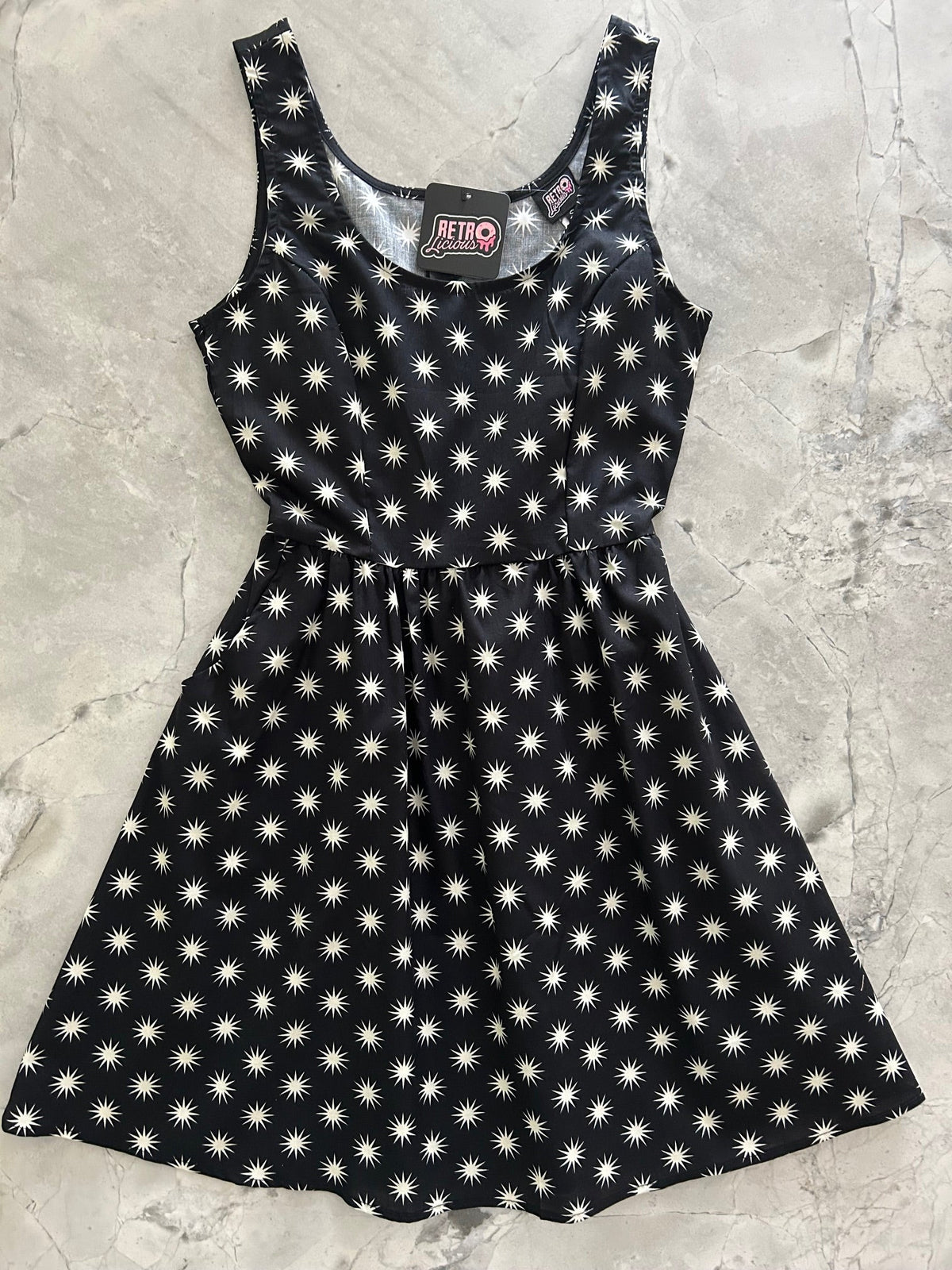 Starburst Shorter Length Fit & Flare Dress