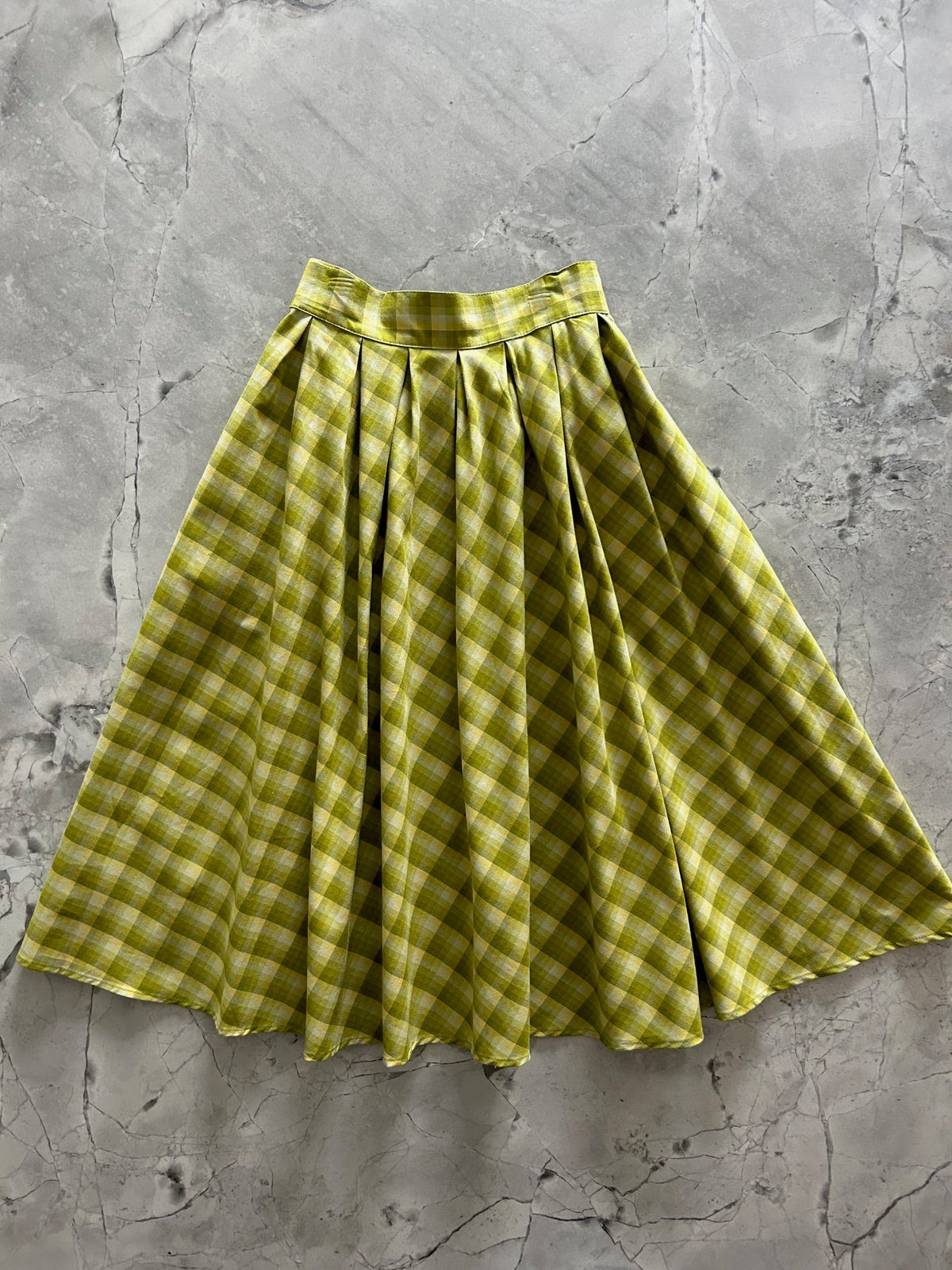 Green Plaid Doris Skirt