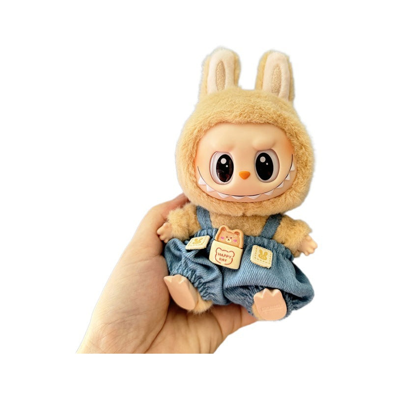 [Clothes Only] 1st/2nd generation Labubu clothes pendant Labubu sitting party baby clothes teddy bear suspenders cute pants