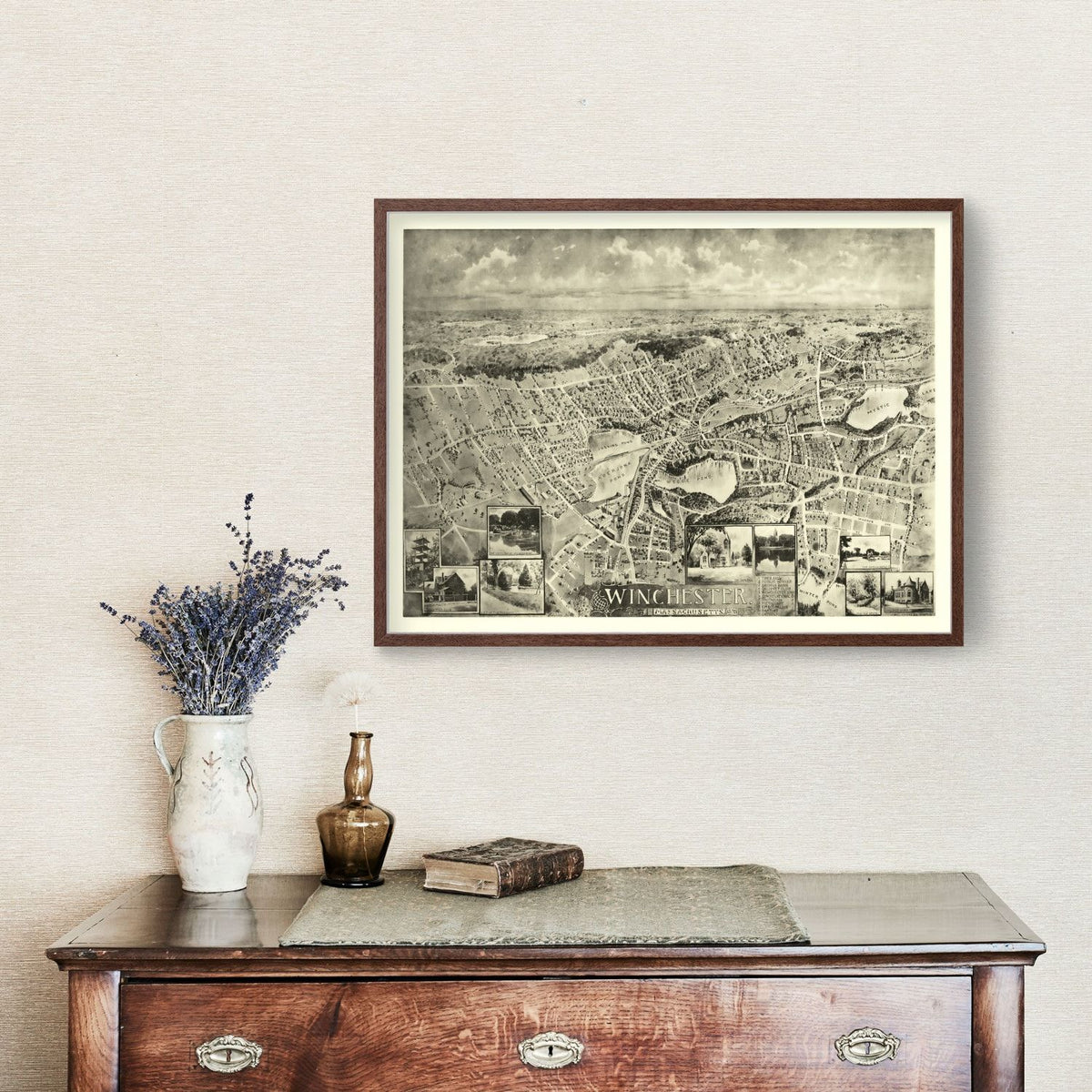 Vintage Map of Winchester, Massachusetts 1898
