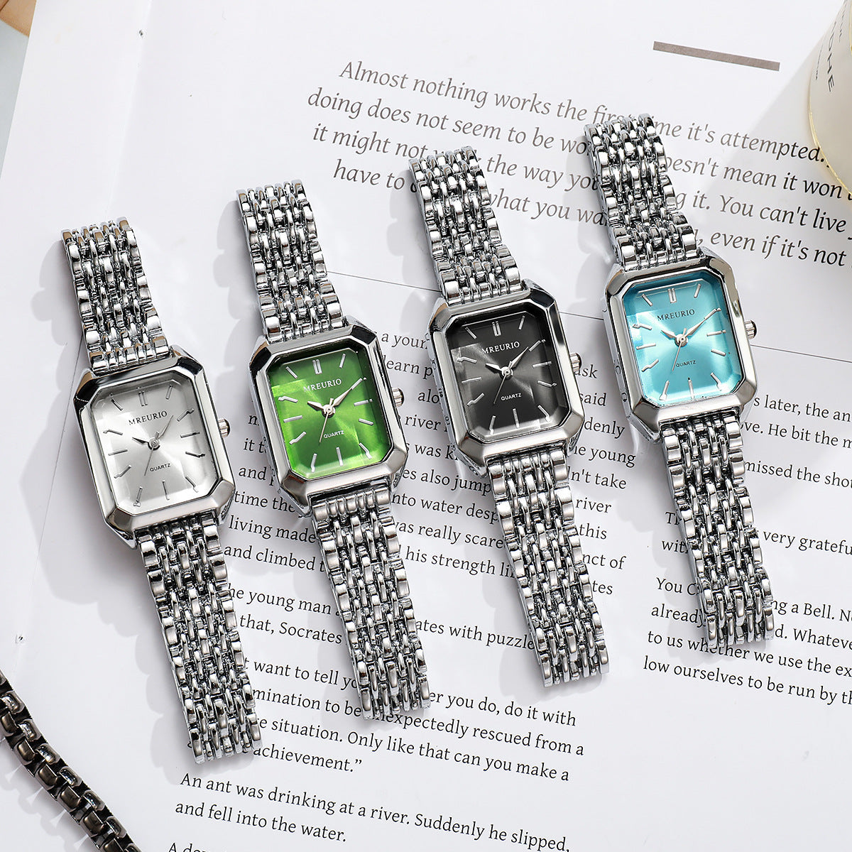 Square Ladies' Steel-band Watch