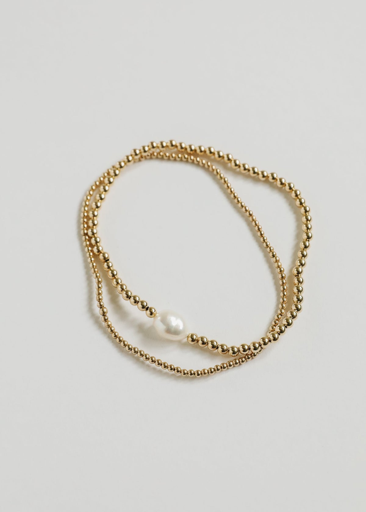 Natural Pearl + 14k Gold Filled Beaded || Anklet or Bracelet