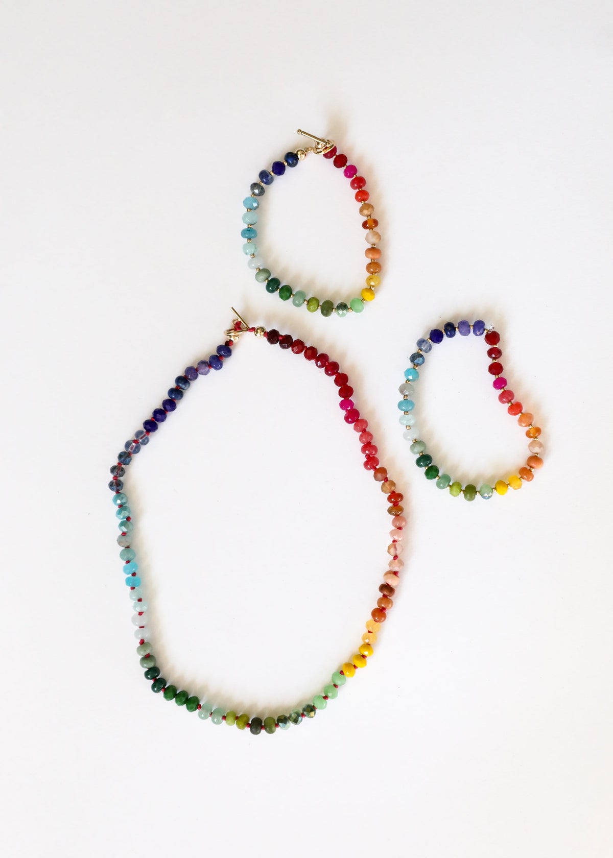 Natural Gemstone Necklace + 14k Gold Filled Toggle : Key West