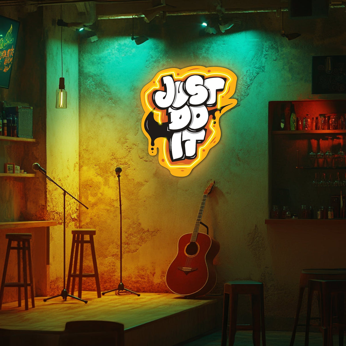 UV Printed Just Do It Neon Wall Art- LV0079