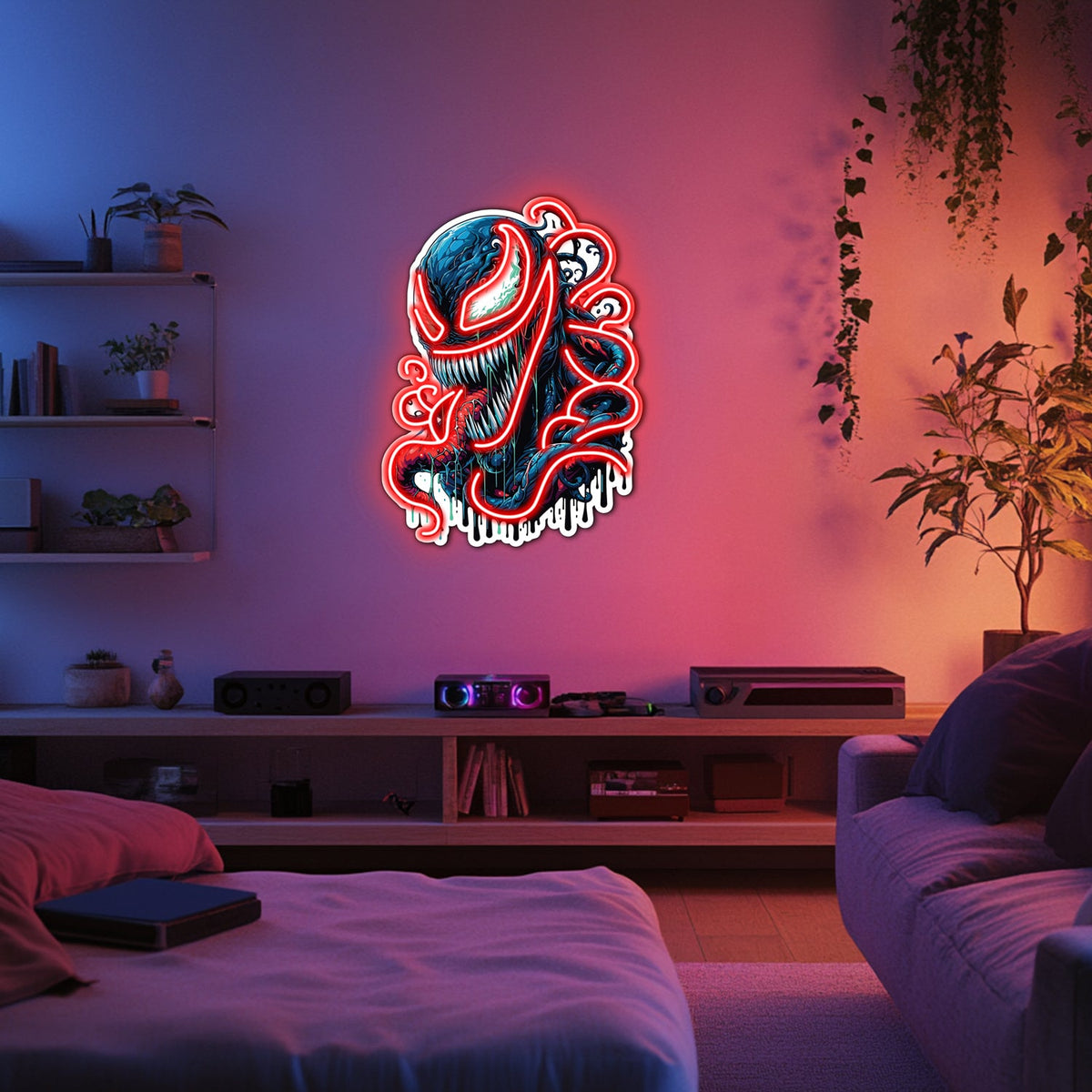 UV Printed Venom  Neon Wall Art- LV0055