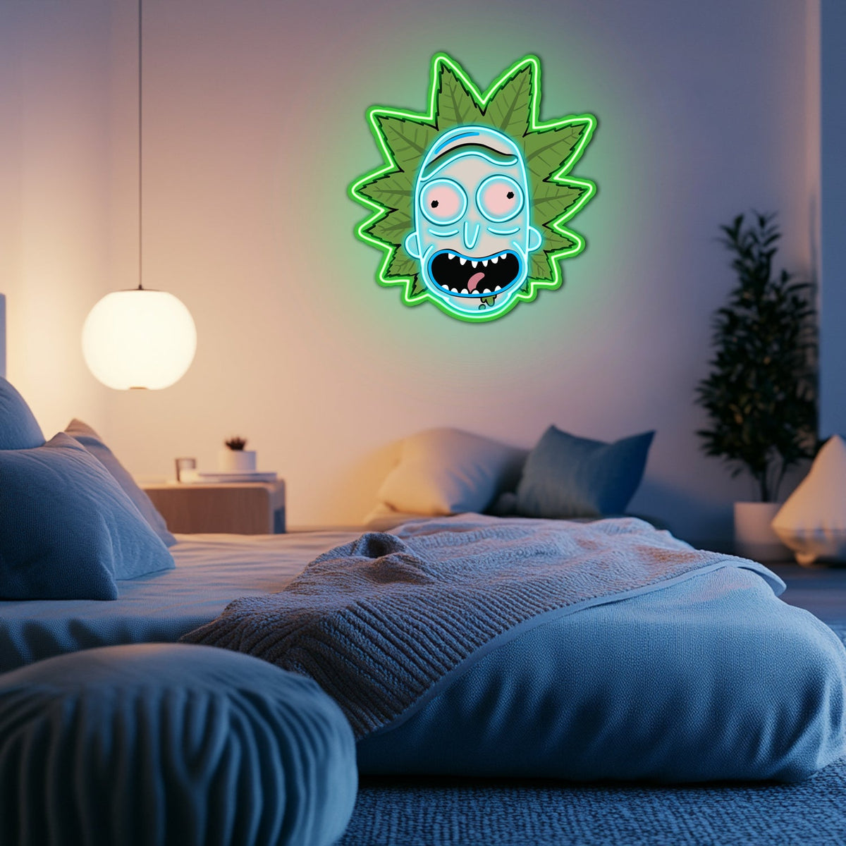 UV Printed Rick Neon Wall Art- LV0035