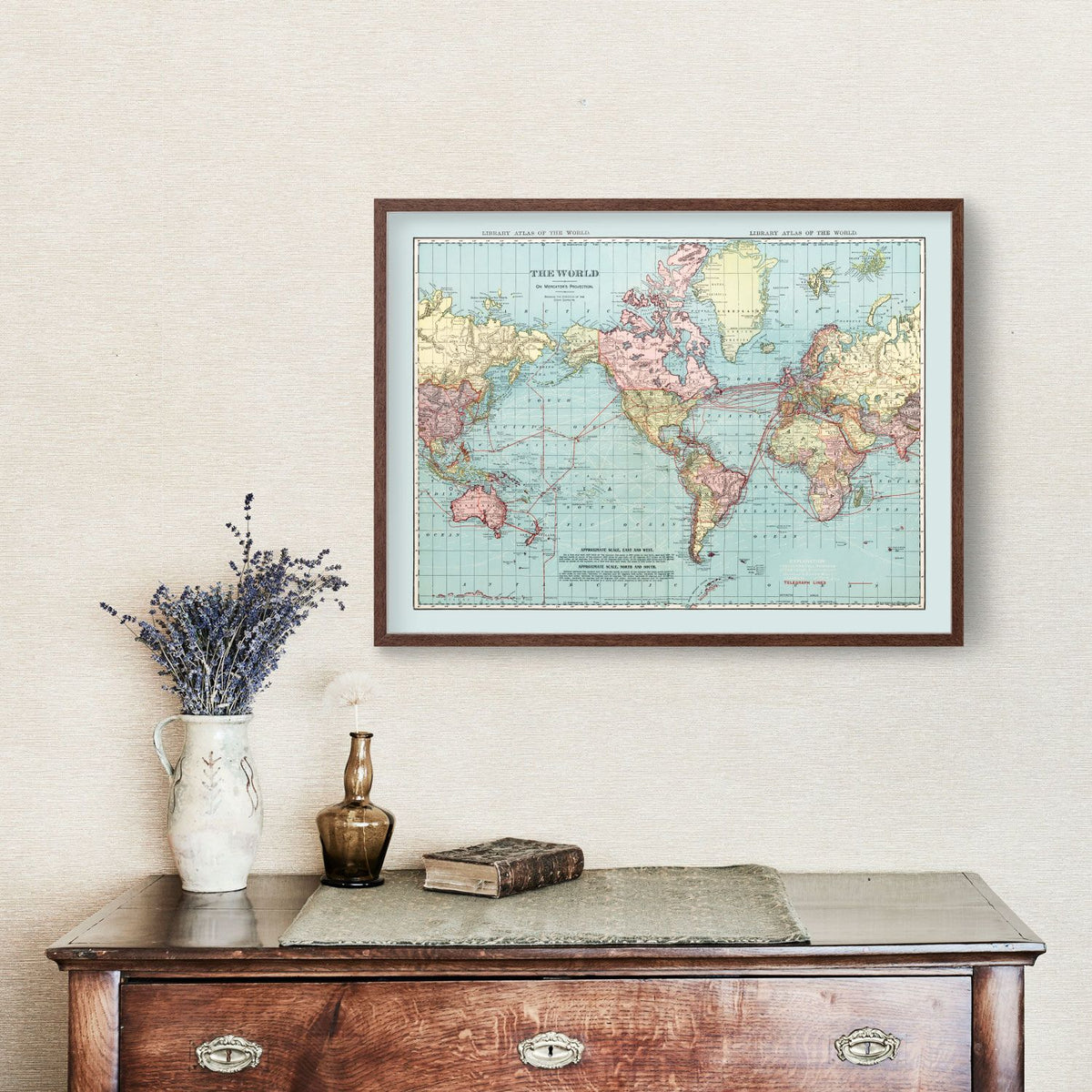 Vintage World Map 1912