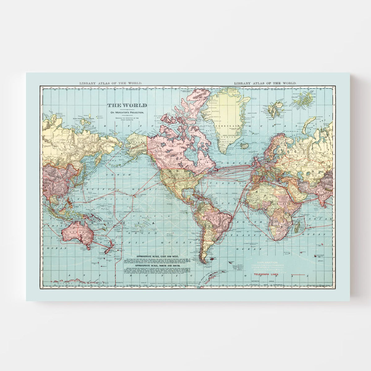 Vintage World Map 1912