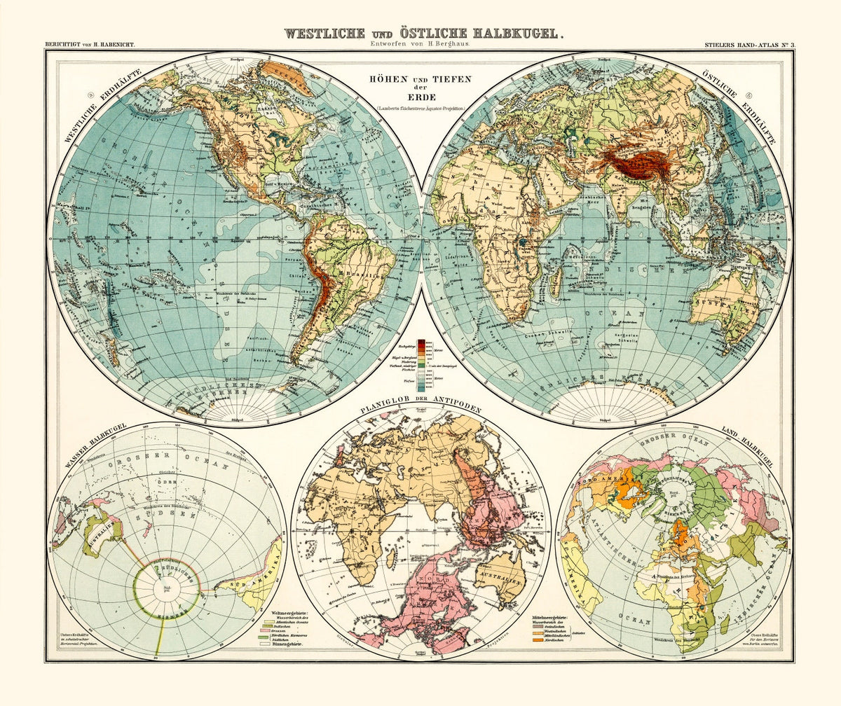 Vintage World Map 1911