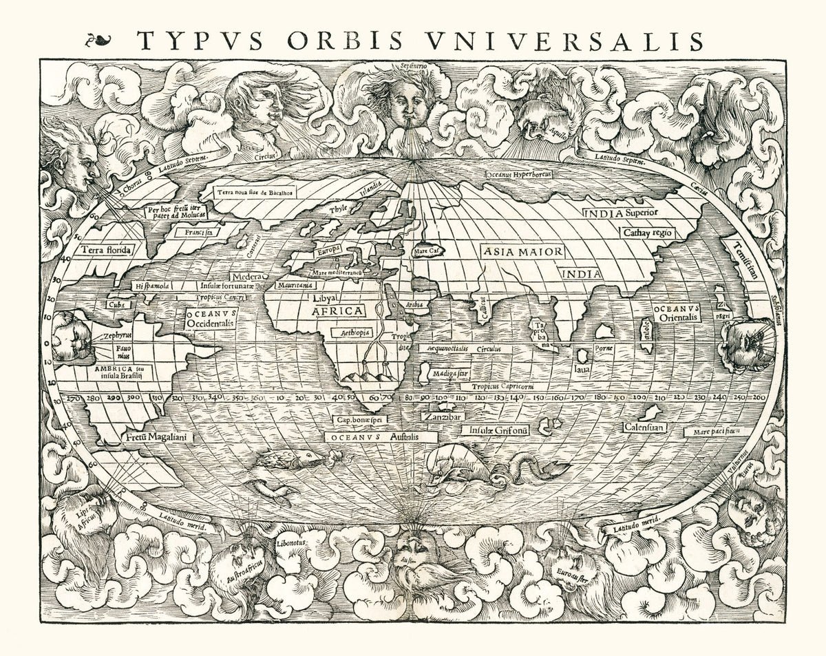Vintage World Map 1540