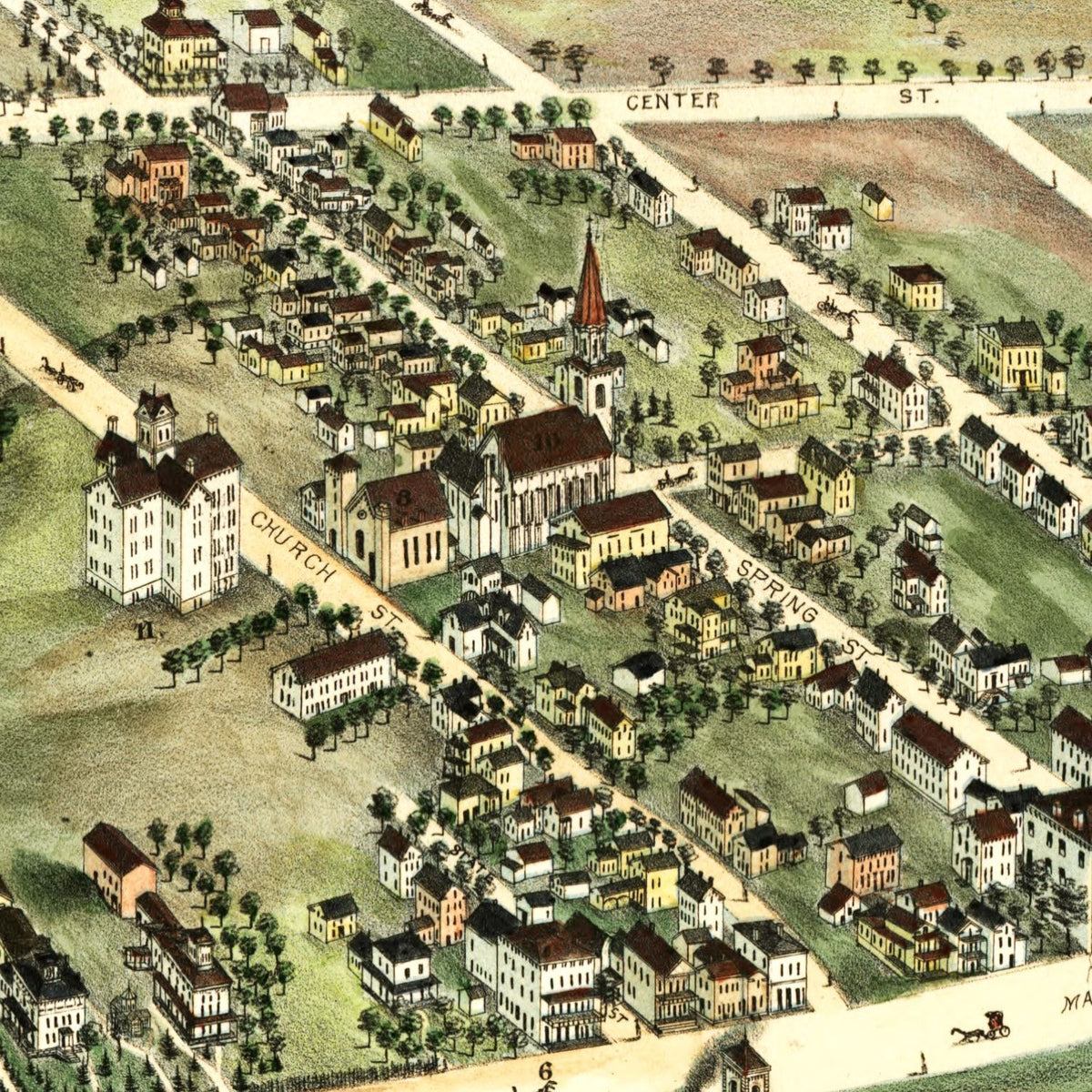 Vintage Map of Windsor Locks, Connecticut 1877