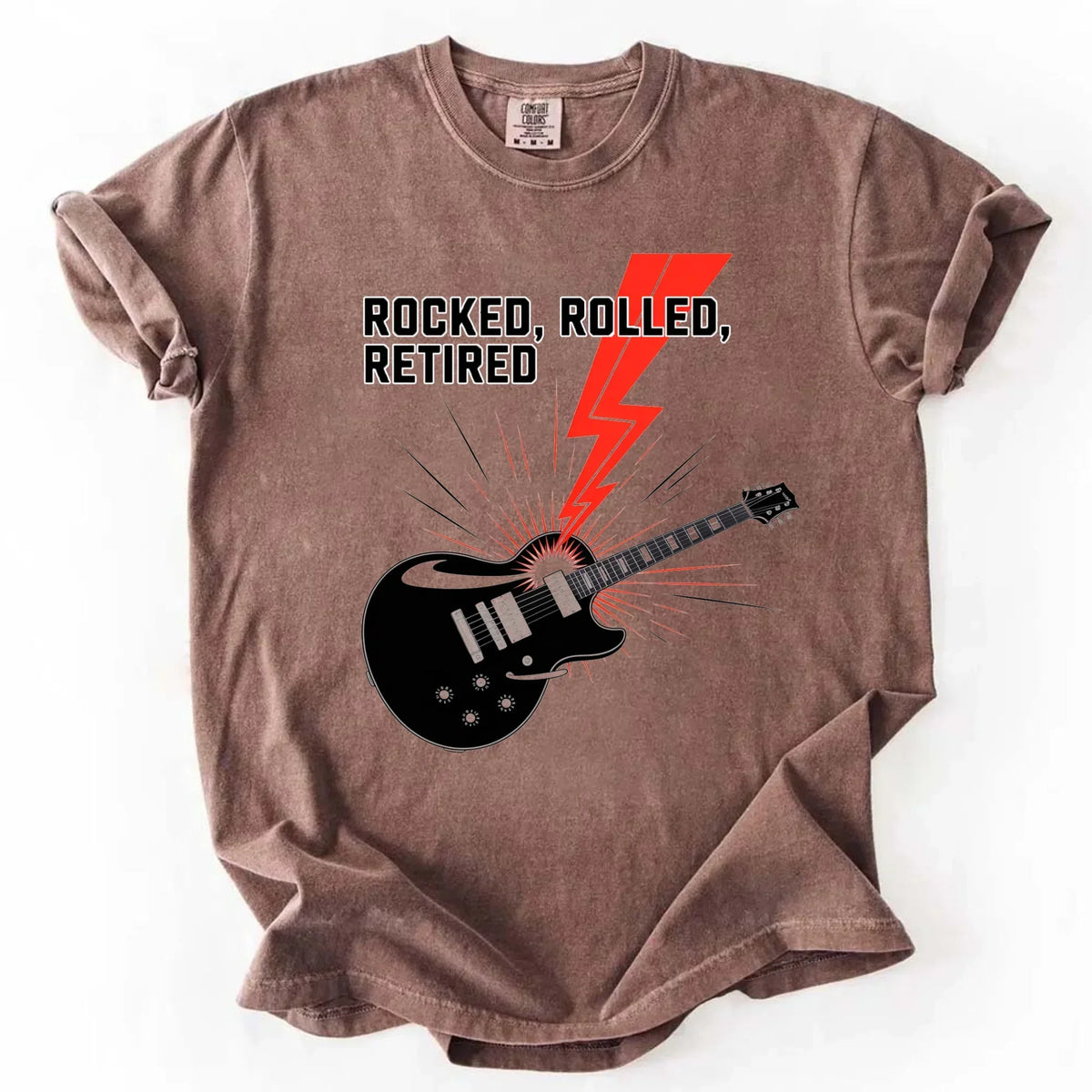 Rocked Rolled Retired T-Shirt – Funny Retirement Gift Shirt