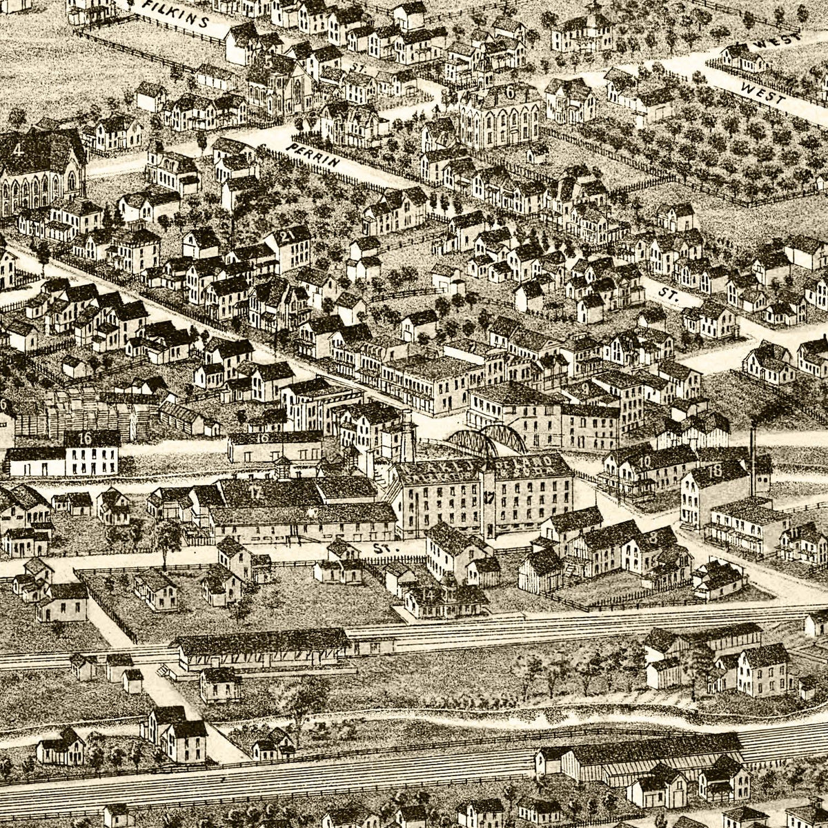 Vintage Map of Fairport, New York 1885