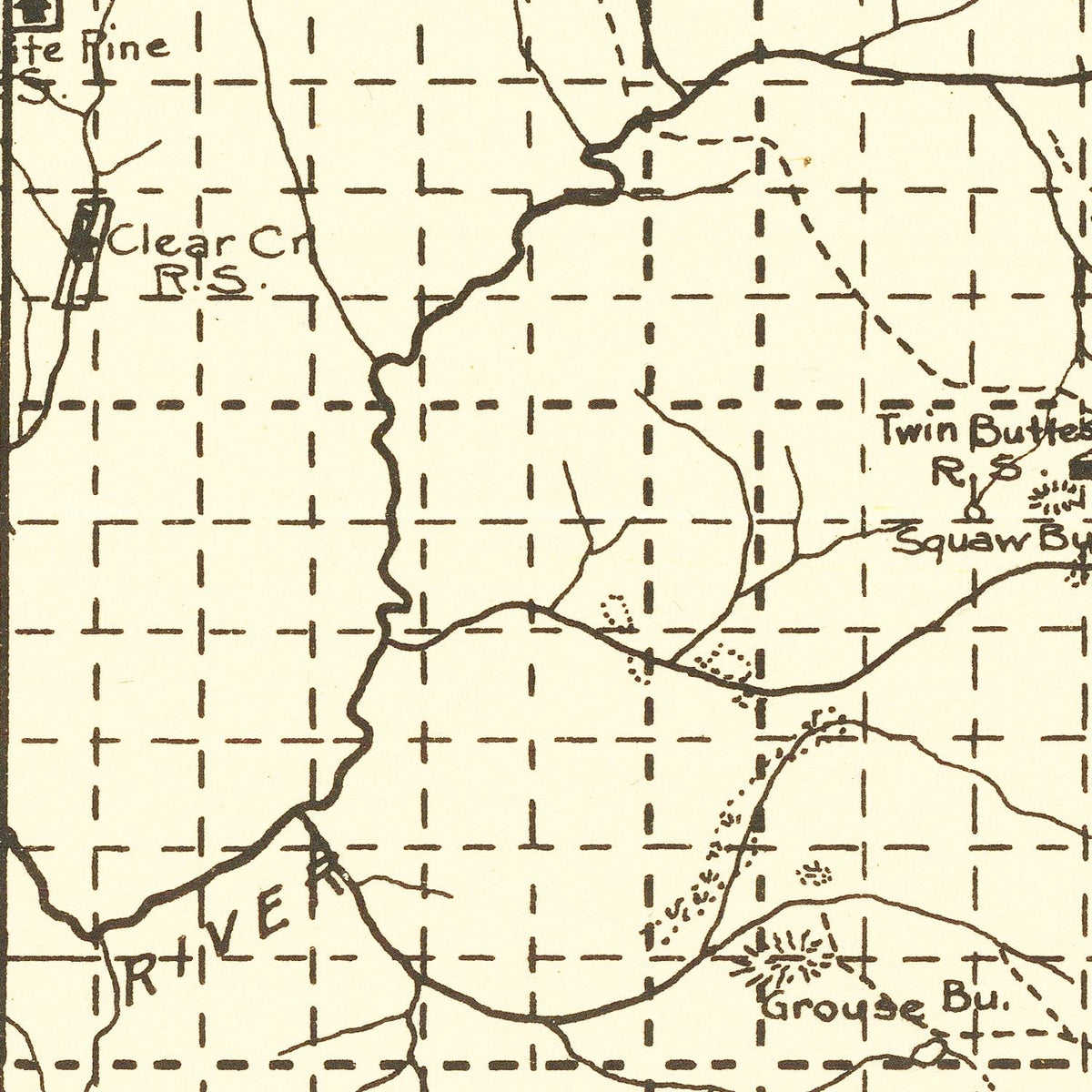 Vintage Columbia National Forest Map 1913