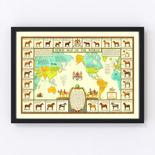 World Map of Horses, 1934
