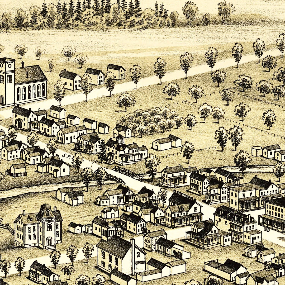 Vintage Map of West Chazy, New York 1899