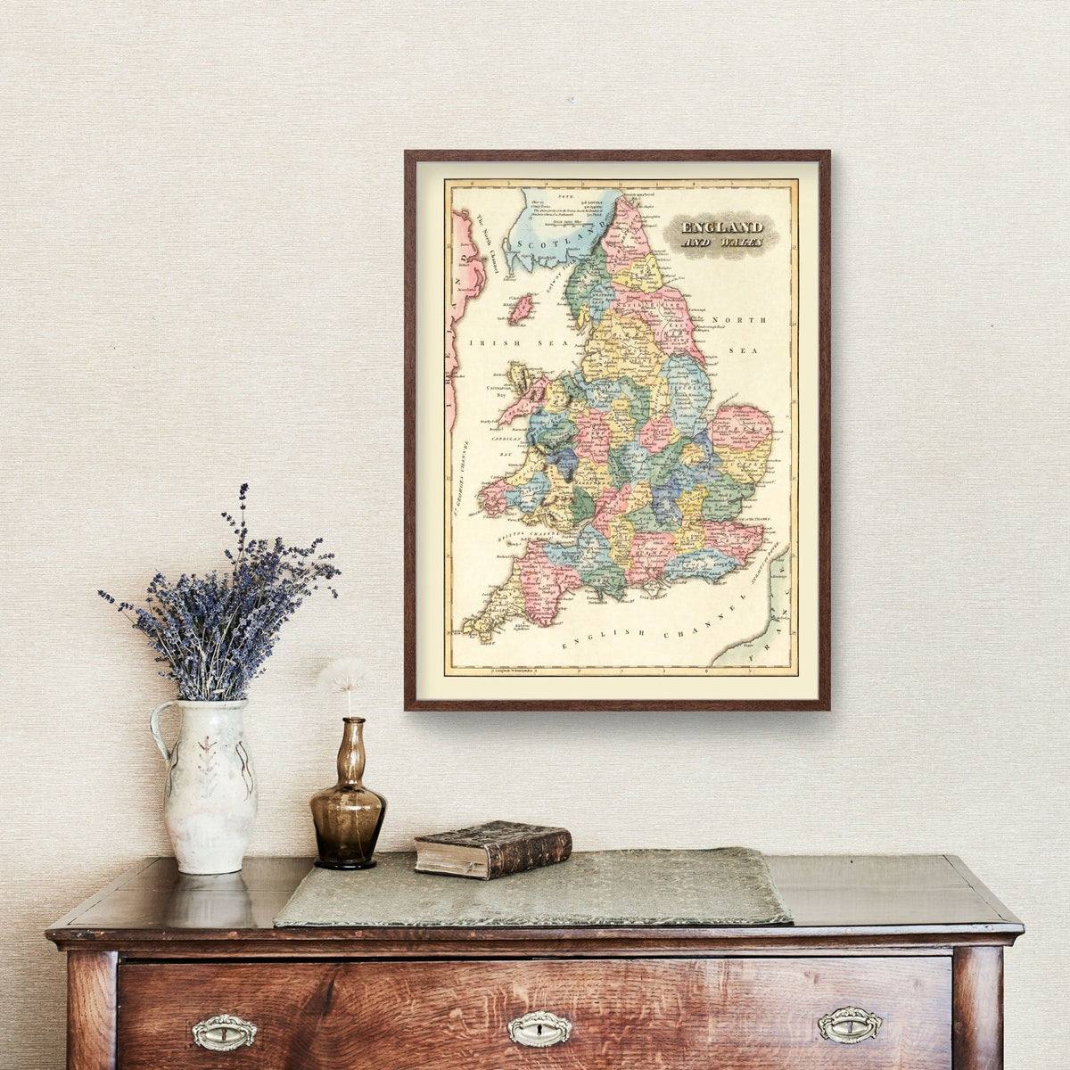 Vintage Map of England 1823