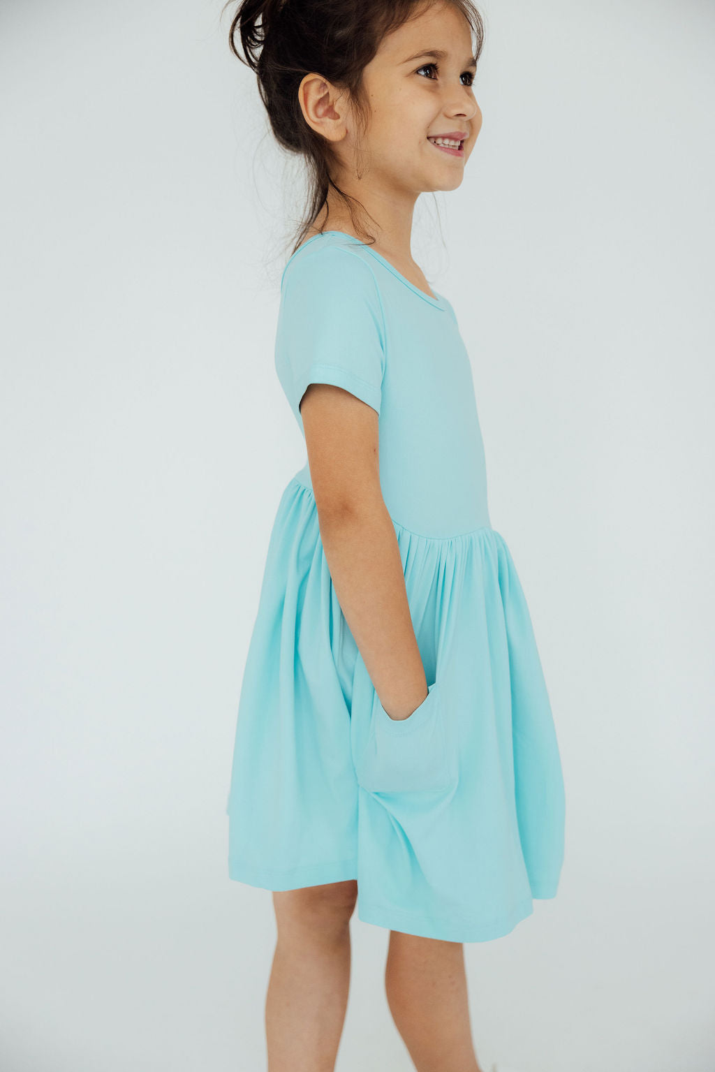 Aqua S/S Pocket Twirl Dress