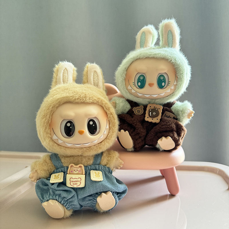 [Clothes Only] 1st/2nd generation Labubu clothes pendant Labubu sitting party baby clothes teddy bear suspenders cute pants