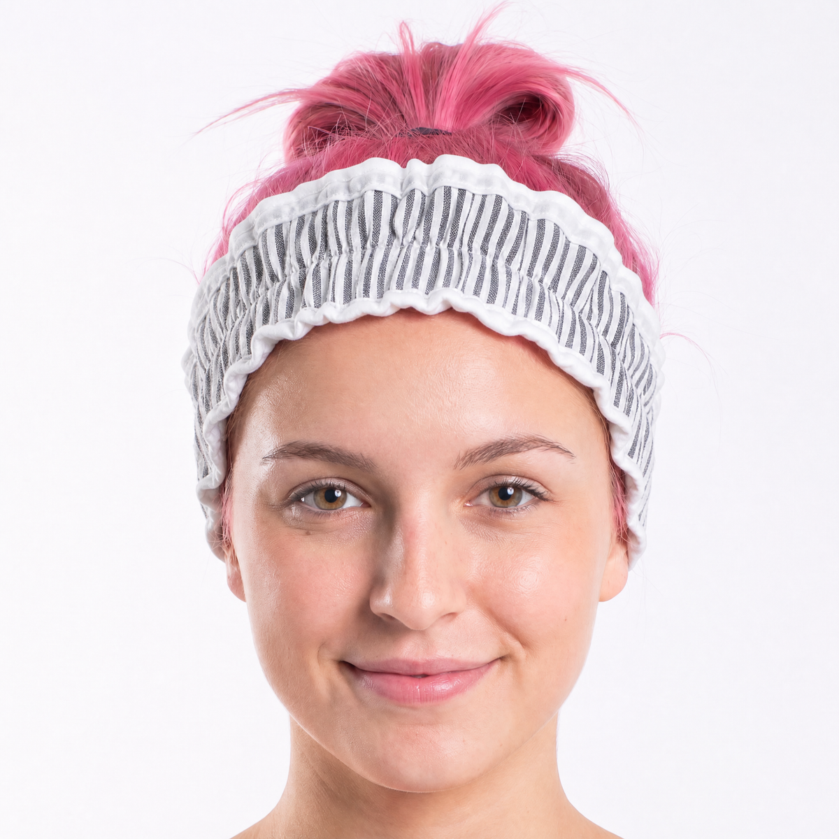 Black Seersucker Spa Headband | Hair Band for Skincare Facial After Shower
