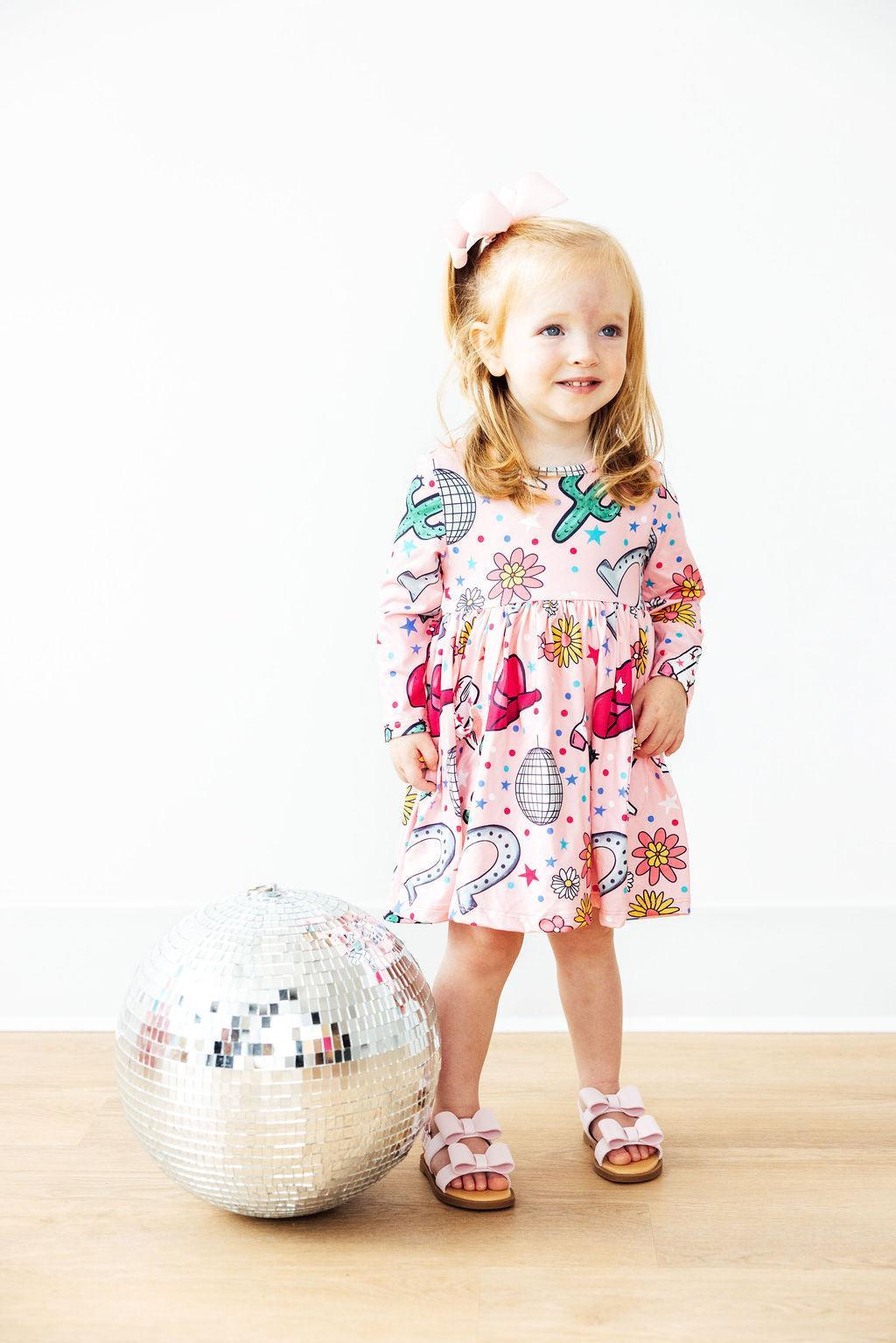 SALE Boots & Bling L/S Pocket Twirl Dress